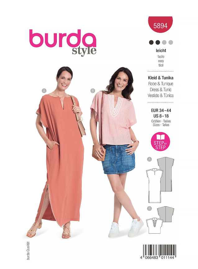 burda Schnitt 5894 "Kleid und Tunika" burda Schnitt 5894 "Kleid und Tunika"