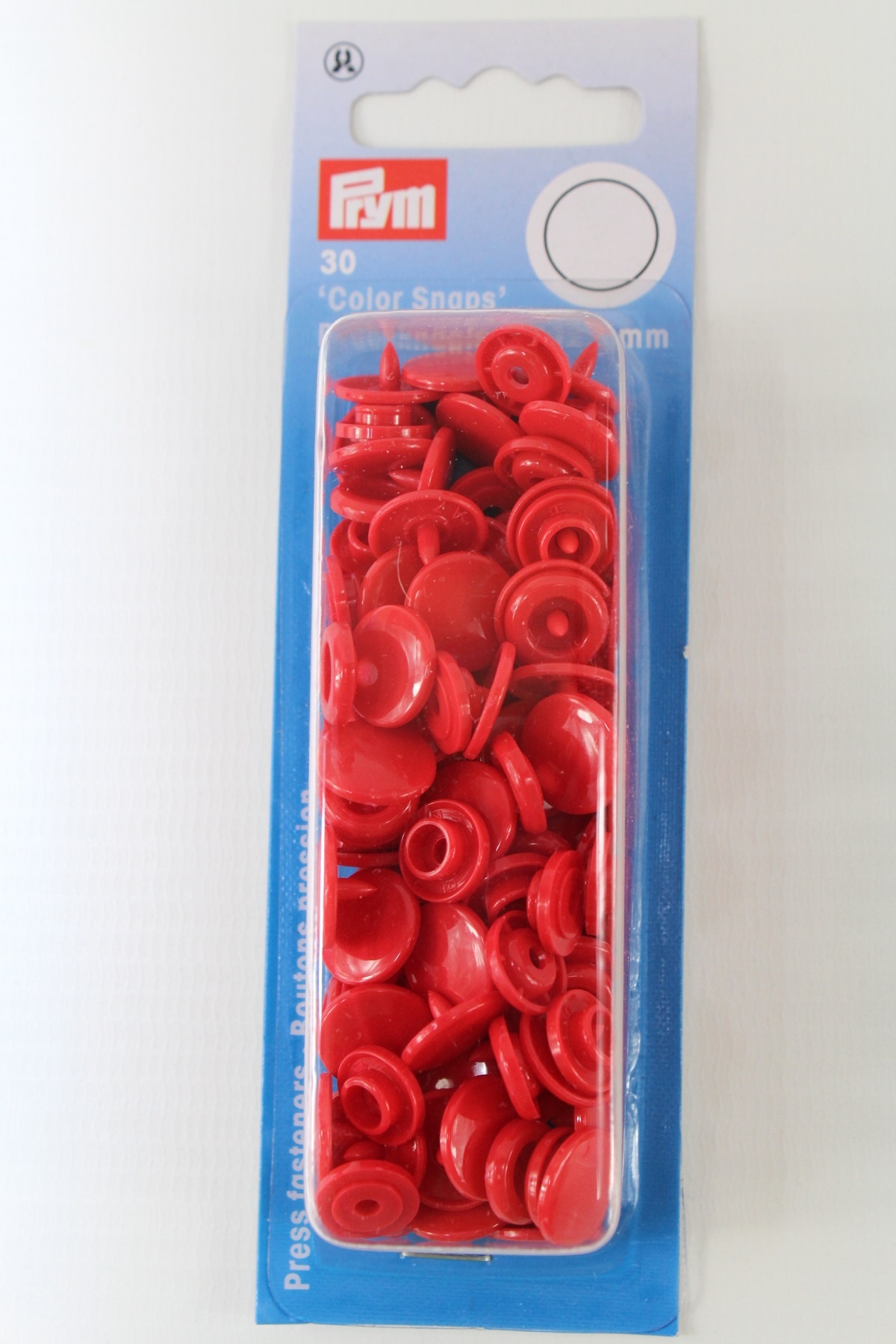 30 Nähfrei-Druckknöpfe "Color Snaps", rund, 12,4mm, rot 30 Nähfrei-Druckknöpfe "Color Snaps", rund, 12,4mm, rot