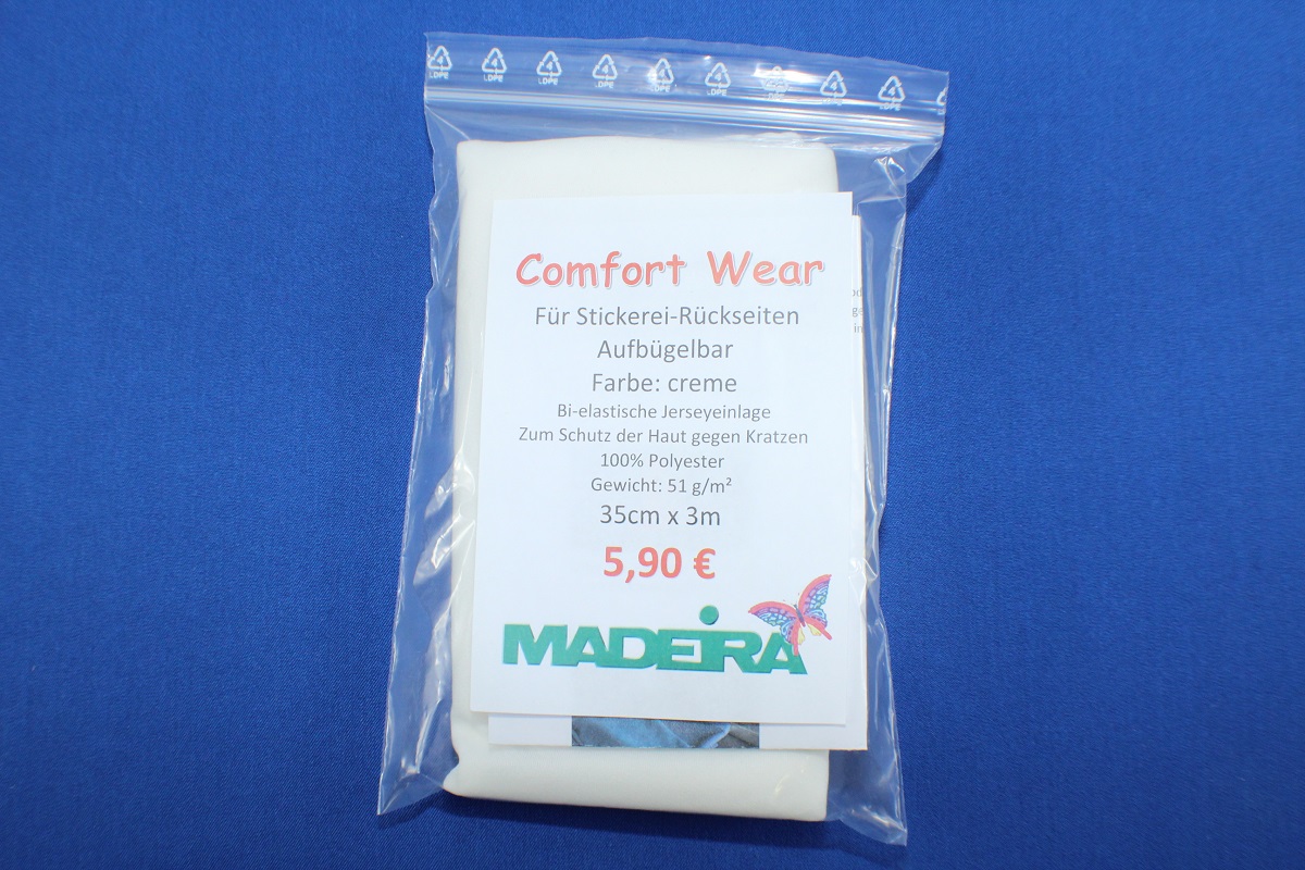Comfort Wear für Stickerei-Rückseiten Aufbügelbar Farbe Creme