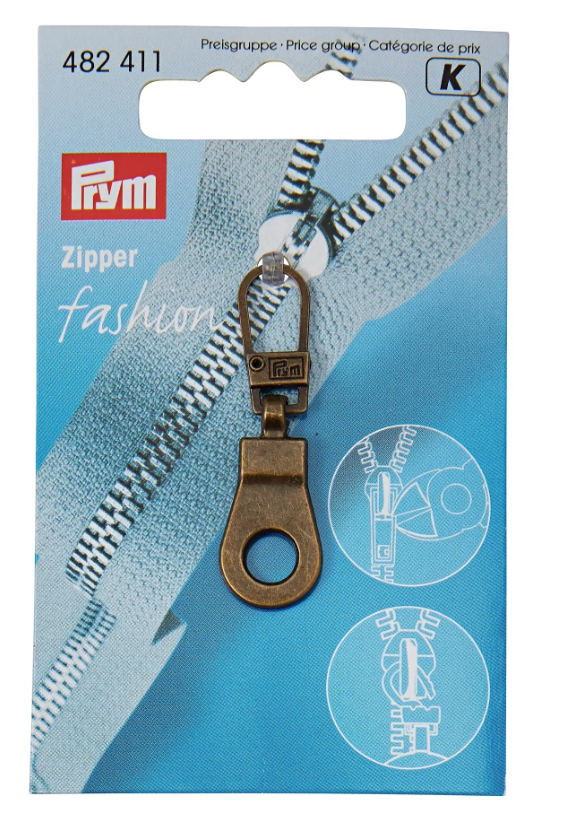 Fashion-Zipper, Öse, altmessing Fashion-Zipper, Öse, altmessing