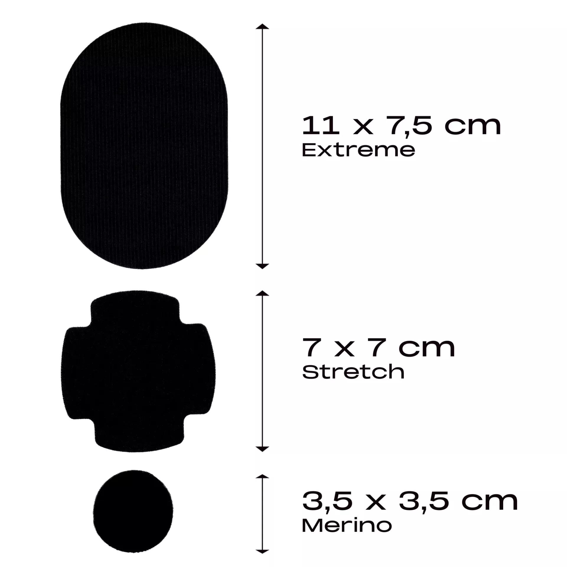 Rub-on Patch REPAIR KIT, schwarz