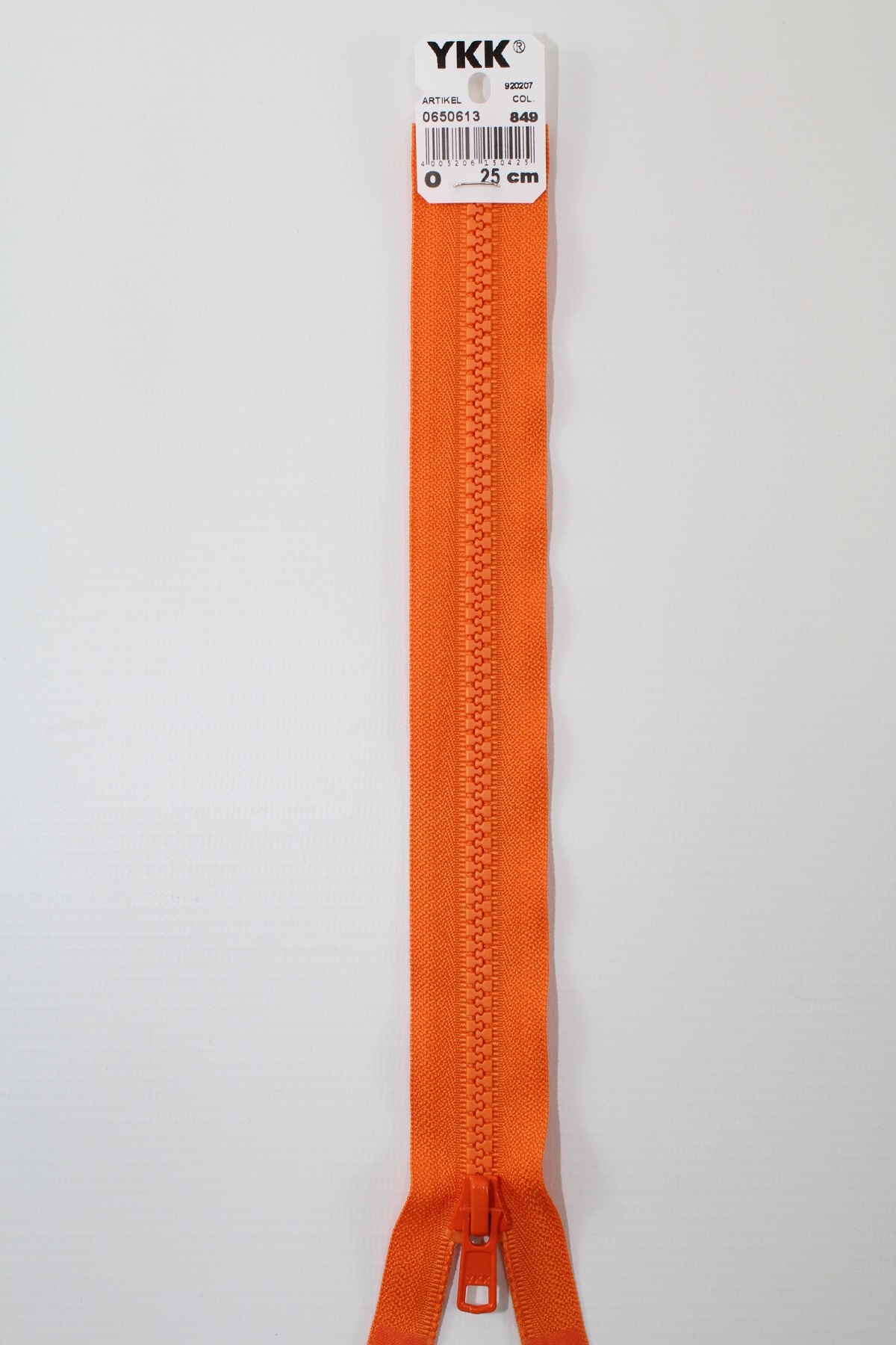 YKK - Reissverschlüsse 25 cm - 80 cm, teilbar, orange