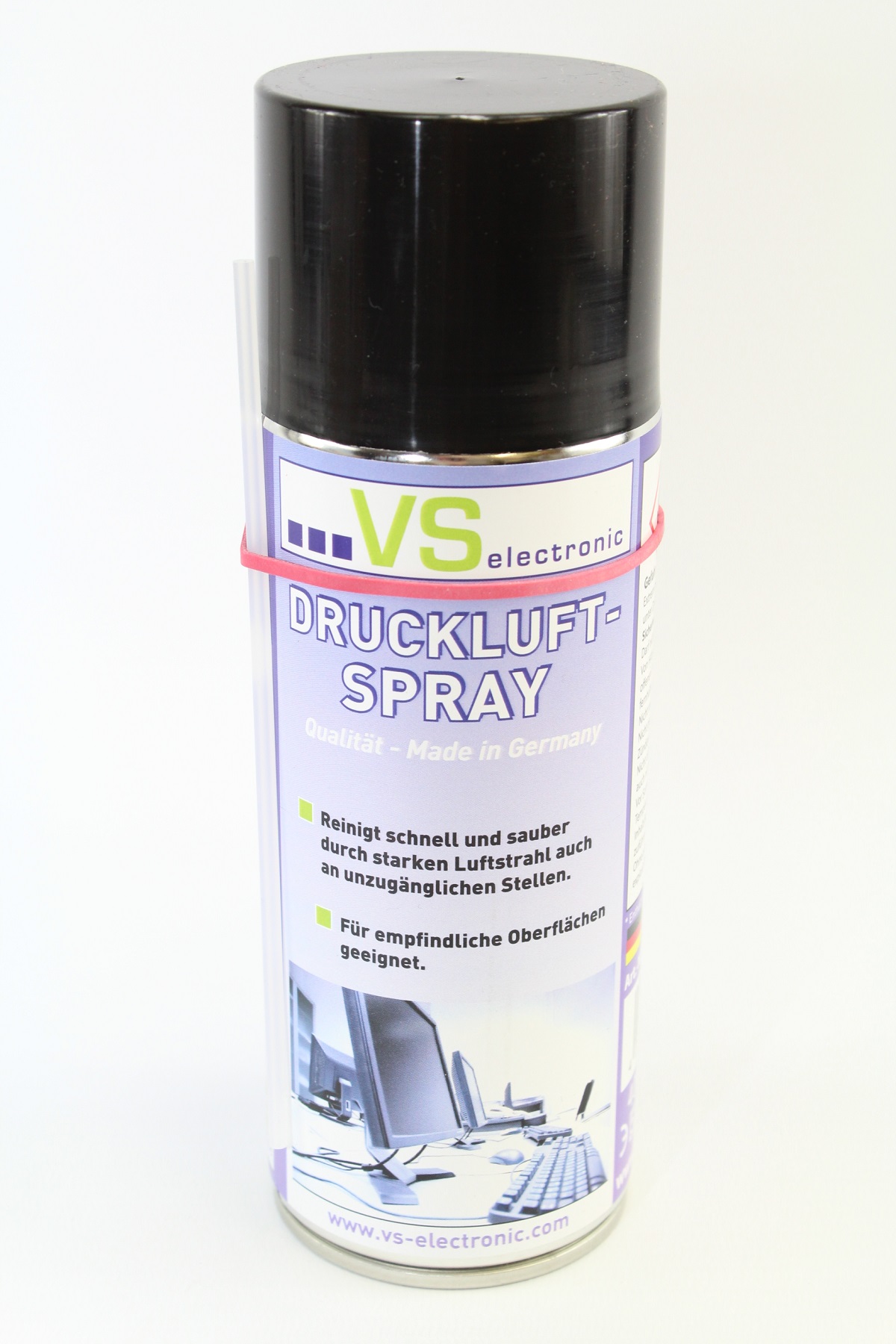 Druckluftspray 400ml mit Sprührohr - Reinigungsspray Druck Luft Sprühdose  (0,75 Euro/100ml) : : Bürobedarf & Schreibwaren