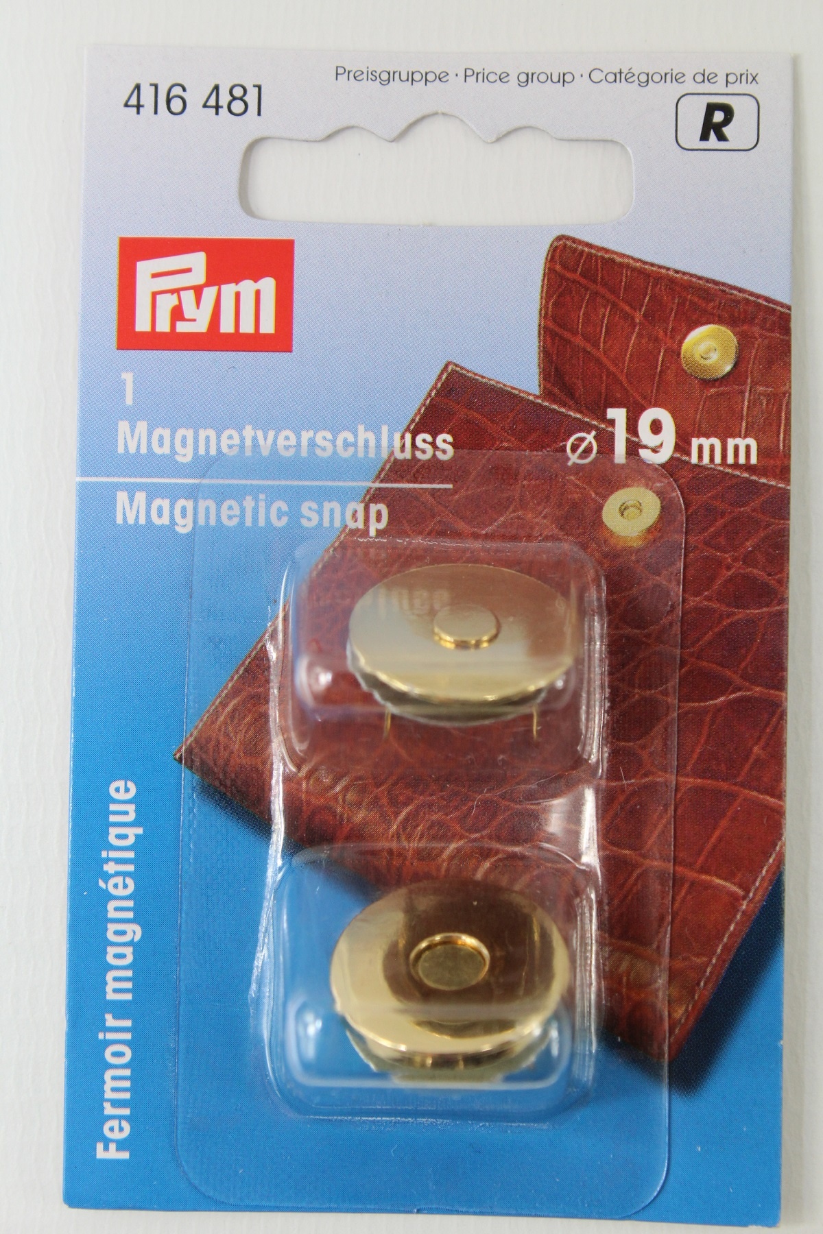 1 Magnetverschluss ø 19 mm gold