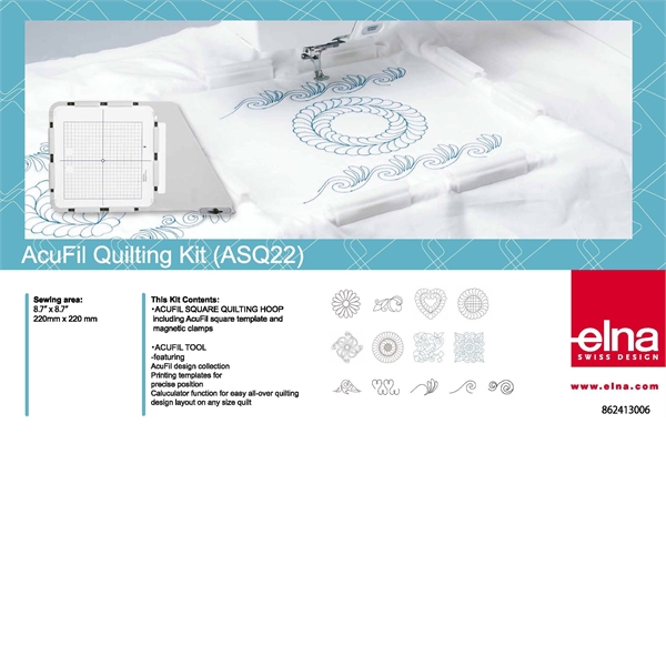 ELNA / JANOME Viereckrahmen Quilt-Set 220x220mm ELNA / JANOME Viereckrahmen Quilt-Set 220x220mm