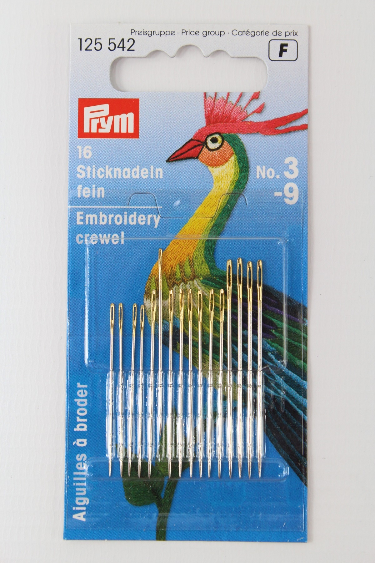 16 Sticknadeln fein No. 3 - 9 16 Sticknadeln fein No. 3 - 9