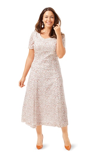 burda Schnitt 6680 "Kleid und Teilungsnähte und ausgestellter Saum "