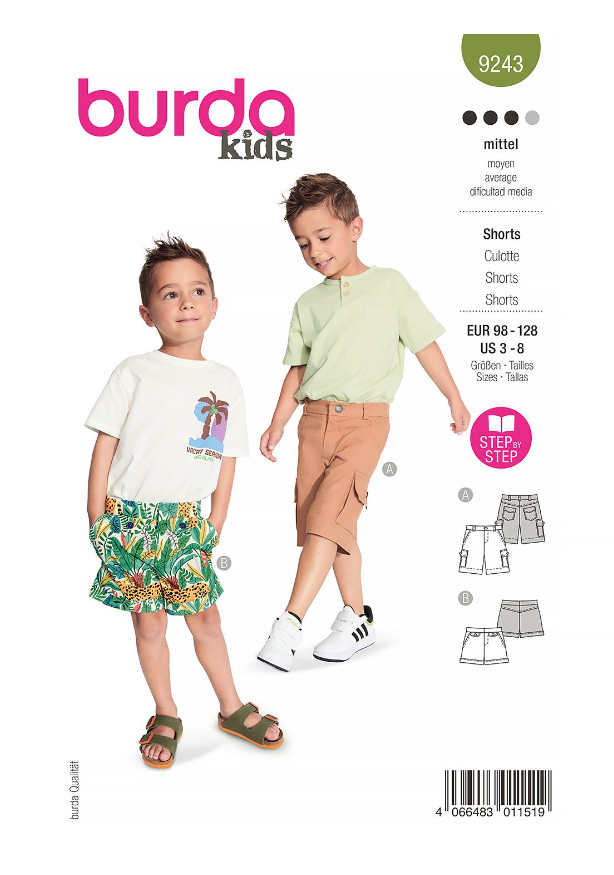 burda Schnitt 9243 "Shorts für Jungs"