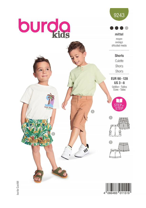 burda Schnitt 9243 "Shorts für Jungs" burda Schnitt 9243 "Shorts für Jungs"