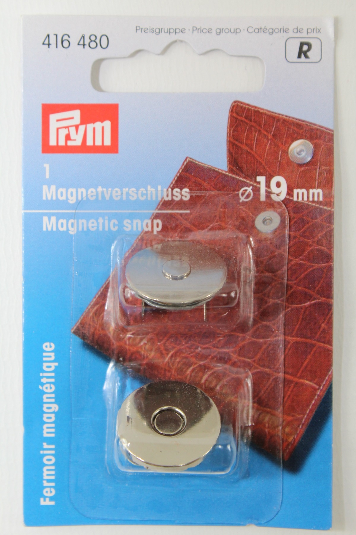 1 Magnetverschluss ø 19 mm silber