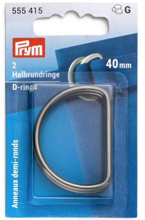 Halbrundringe, 40mm, gunmetal Halbrundringe, 40mm, gunmetal