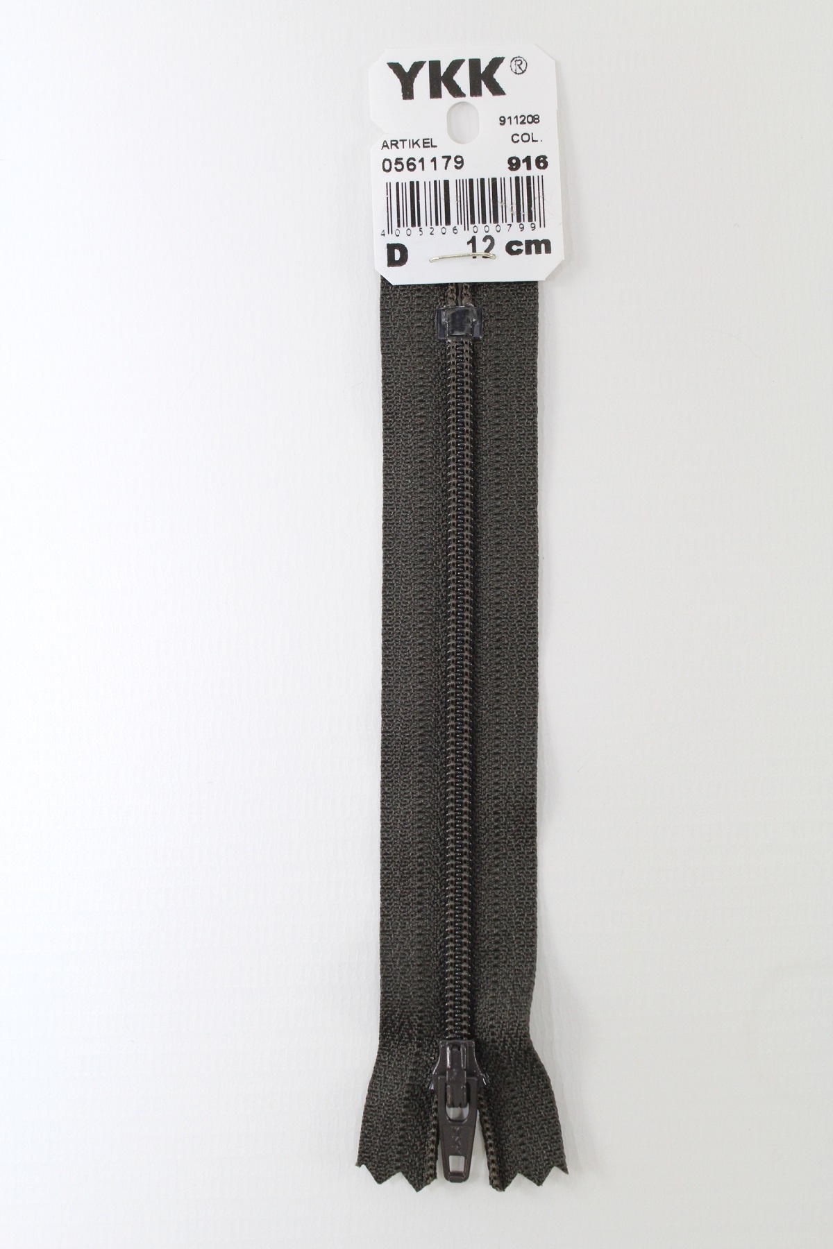 YKK-Reissverschluss 12cm-60cm, nicht teilbar, schwarzbraun YKK-Reissverschluss 12cm-60cm, nicht teilbar, schwarzbraun