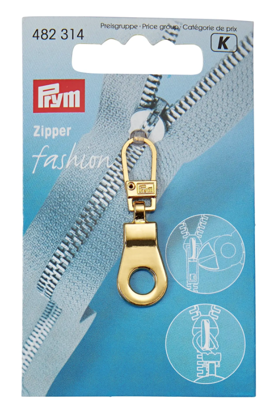 Fashion-Zipper, Öse, goldfarbig