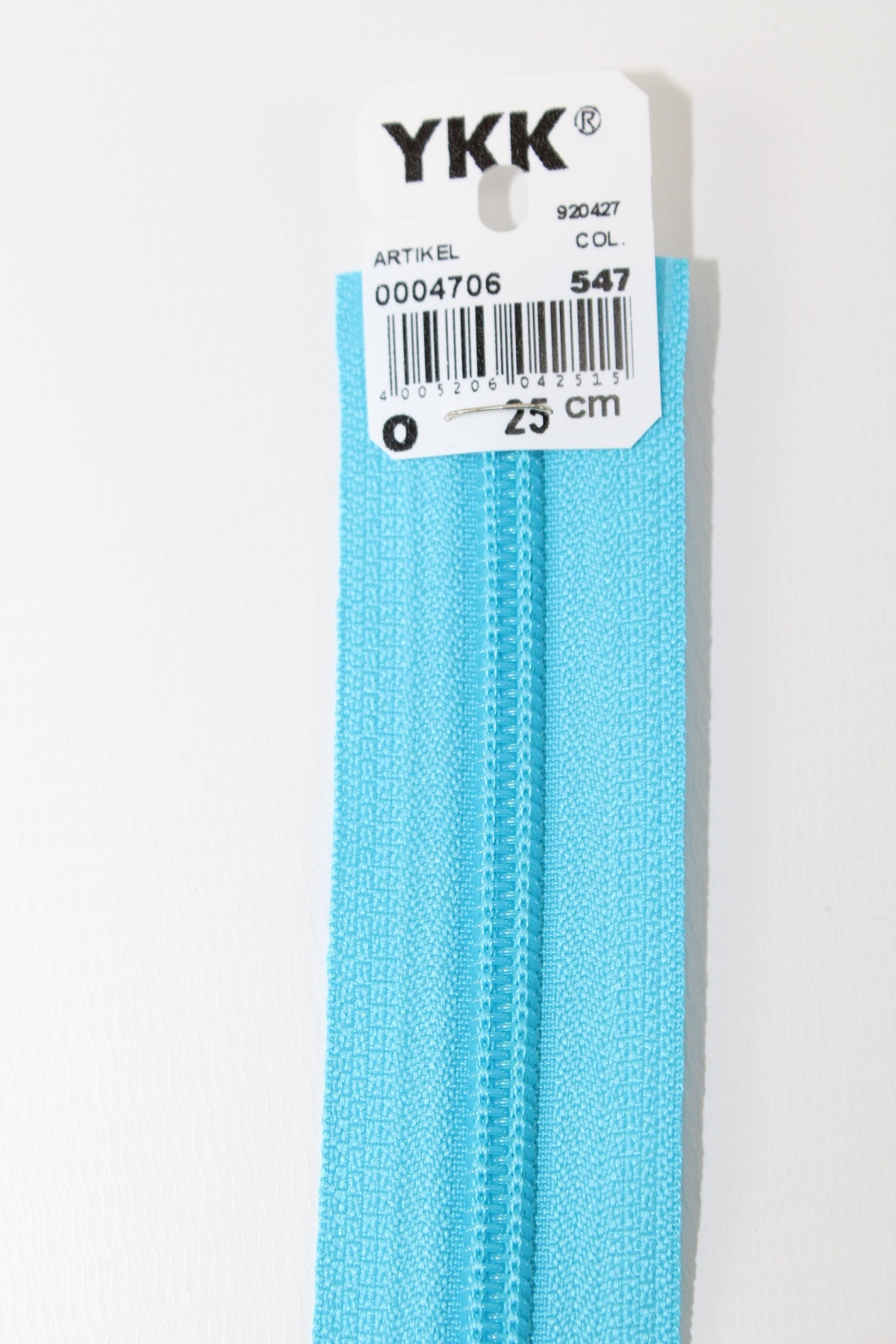 YKK - Reissverschlüsse 25 cm - 80 cm, teilbar, wasserblau YKK - Reissverschlüsse 25 cm - 80 cm, teilbar, wasserblau
