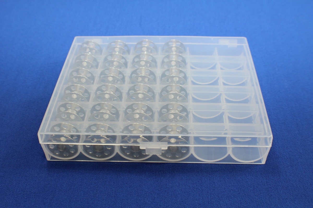 36-Spulen-Box mit 24 Spulen Für BERNINA: CB Greifer Spulen aus Metall