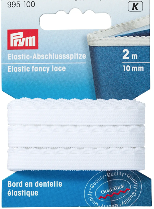Elastic-Abschlussspitze, 10mm, weiß, 2m Elastic-Abschlussspitze, 10mm, weiß, 2m