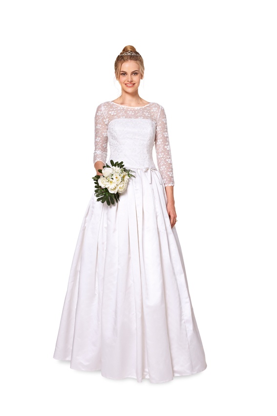 burda Schnitt 6776 "Korsagenkleid und Brautkleid, Spitzenoberteil und Tüllunterrock"