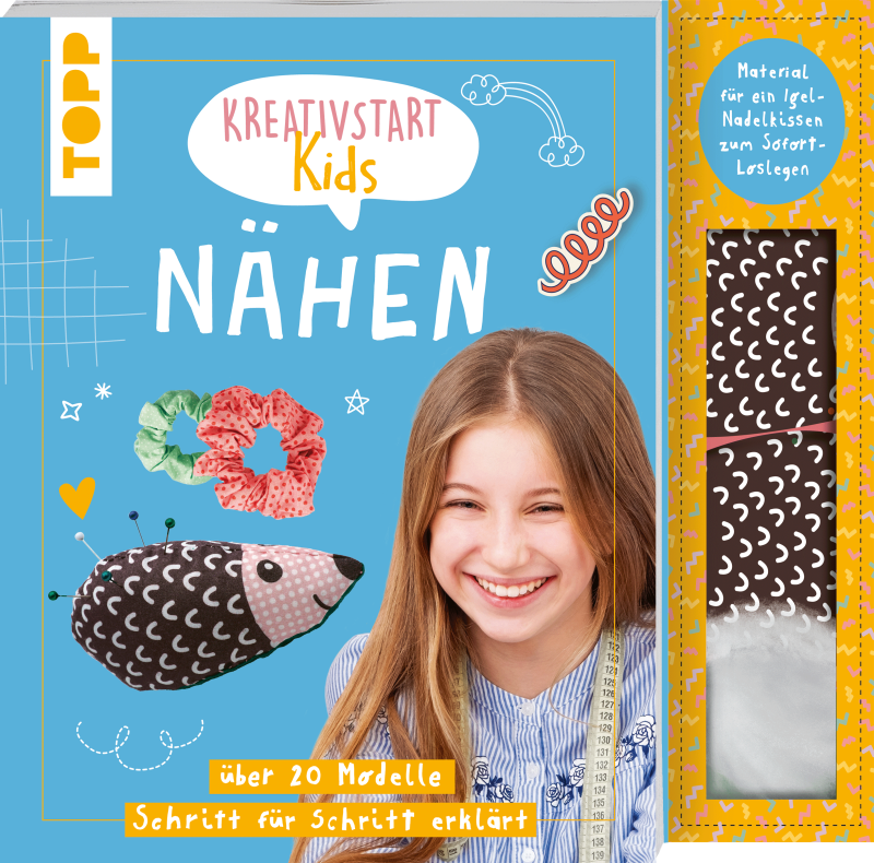 Kreativstart Kids Nähen. Anleitungsbuch und Material