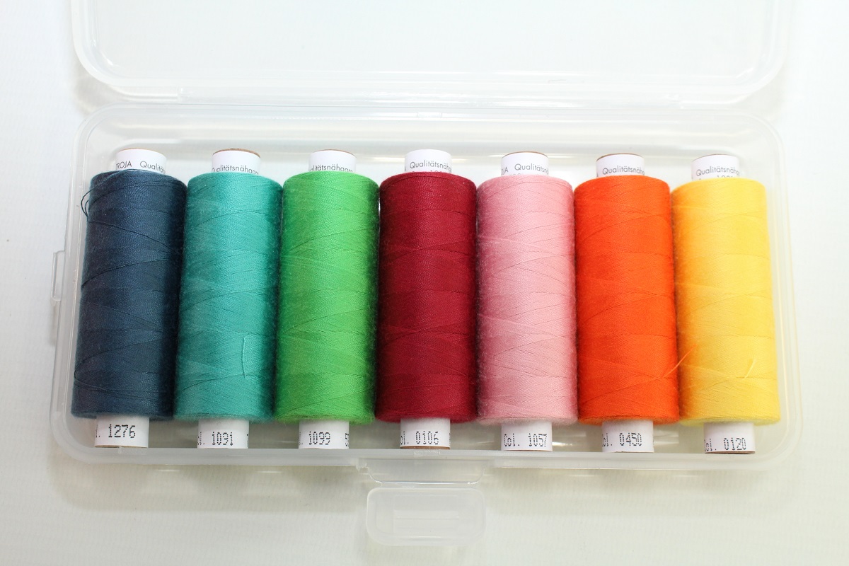 Troja 500M. in schöner Nähwelt Box (7er Set, blau, grün, rot,orange, gelb) Troja 500M. in schöner Nähwelt Box (7er Set, blau, grün, rot,orange, gelb)