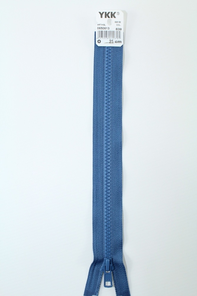YKK - Reissverschlüsse 25 cm - 80 cm, teilbar, jeansblau