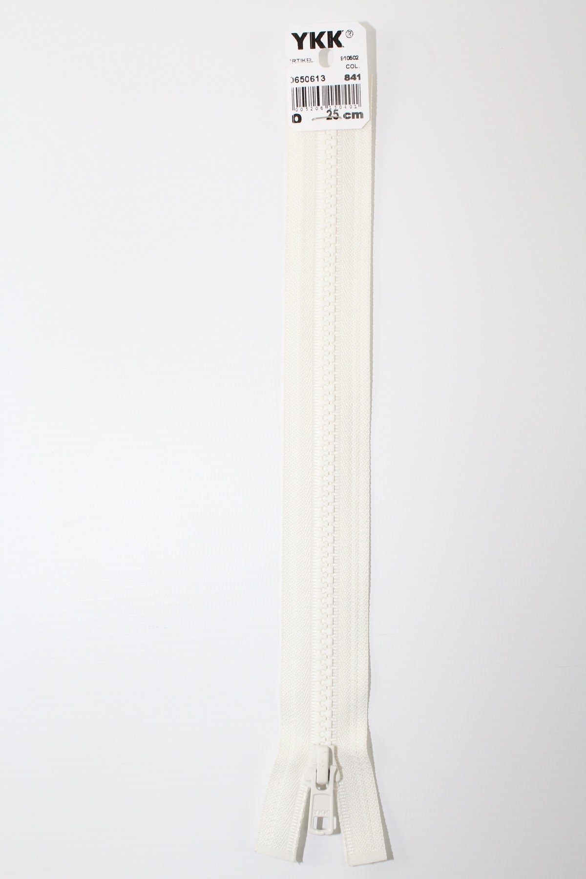 YKK - Reissverschlüsse 25 cm - 80 cm, teilbar, rohweiss