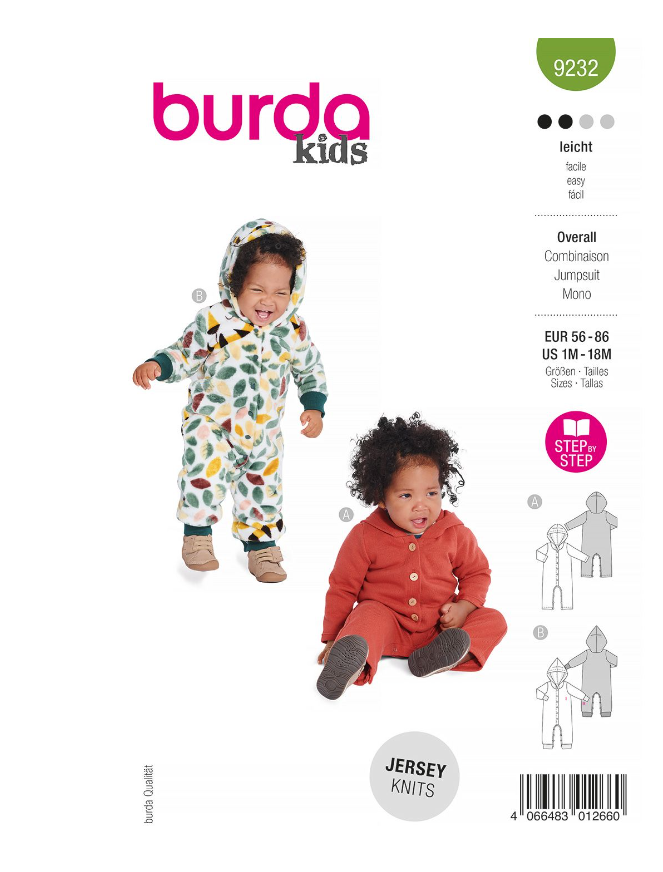 burda Schnitt 9232 "Niedliche Overalls"