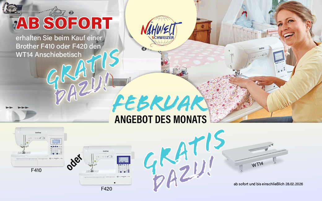 Brother Innov-is F410 inkl. Anschiebetisch (WT14)