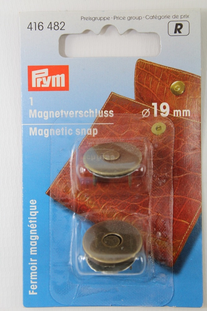 1 Magnetverschluss ø 19 mm altmessing