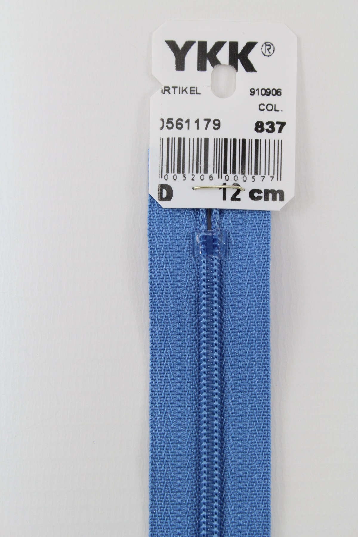 YKK-Reissverschluss 12cm-60cm, nicht teilbar, taubenblau