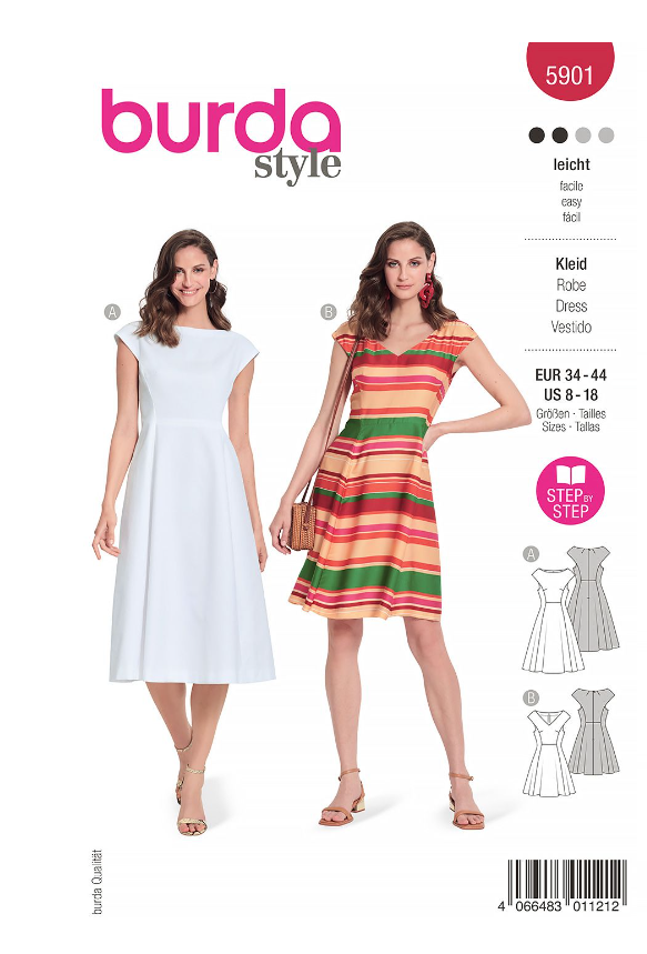 burda Schnitt 5901 "Romantische Kleider" burda Schnitt 5901 "Romantische Kleider"