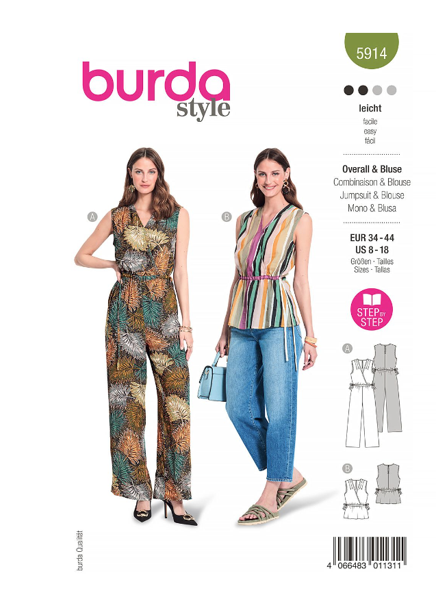 burda Schnitt 5914 "Bluse und Overall"
