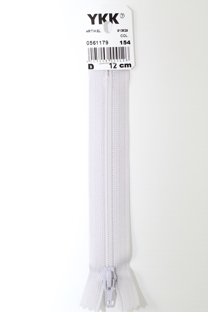 YKK-Reissverschluss 12cm-60cm, nicht teilbar, silbergrau YKK-Reissverschluss 12cm-60cm, nicht teilbar, silbergrau