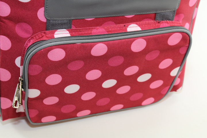 Overlock Tasche L rot mit Punkten (39Hx32Tx36Bcm) von BabySnap