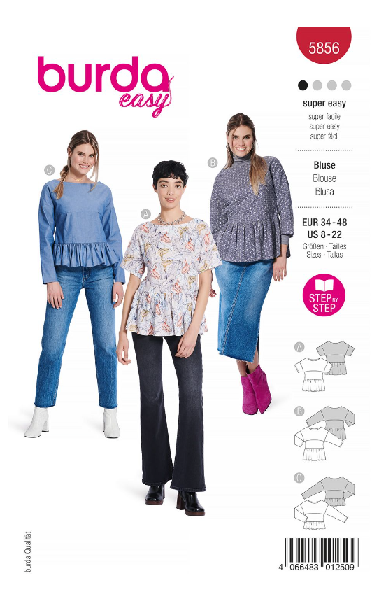 burda Schnitt 5856 "Formschöne Blusen" burda Schnitt 5856 "Formschöne Blusen"