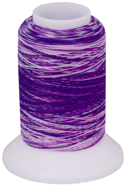 Multicolor Bauschgarn, 1000m (mehrfarbig violett/weiss)