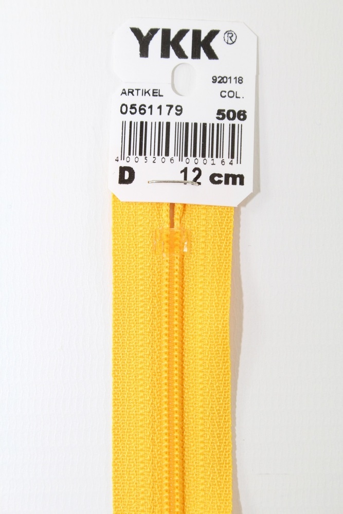 YKK-Reissverschluss 12cm-60cm, nicht teilbar, maisgelb YKK-Reissverschluss 12cm-60cm, nicht teilbar, maisgelb