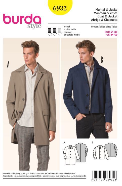 burda Schnitt 6932 "Mantel und Jacke" burda Schnitt 6932 "Mantel und Jacke"