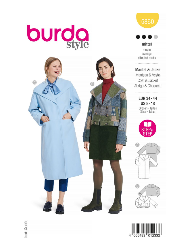 burda Schnitt 5860 "Jacke und Mantel"