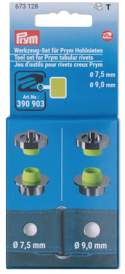 Werkzeug-Set für Prym Hohlnieten mit Ø 7,5 mm und 9 mm Werkzeug-Set für Prym Hohlnieten mit Ø 7,5 mm und 9 mm