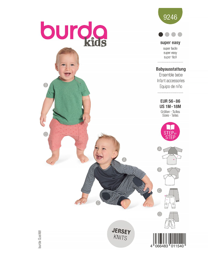 burda Schnitt 9246 "Shirt und Hose für Babys"