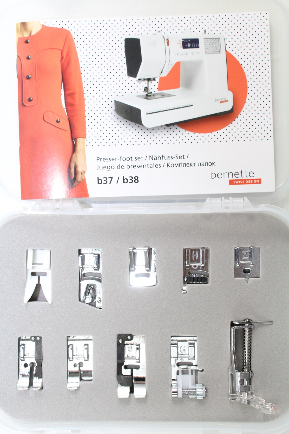 Bernette Nähfuss-Set für B37/B38 10-teilig Bernette Nähfuss-Set für B37/B38 10-teilig
