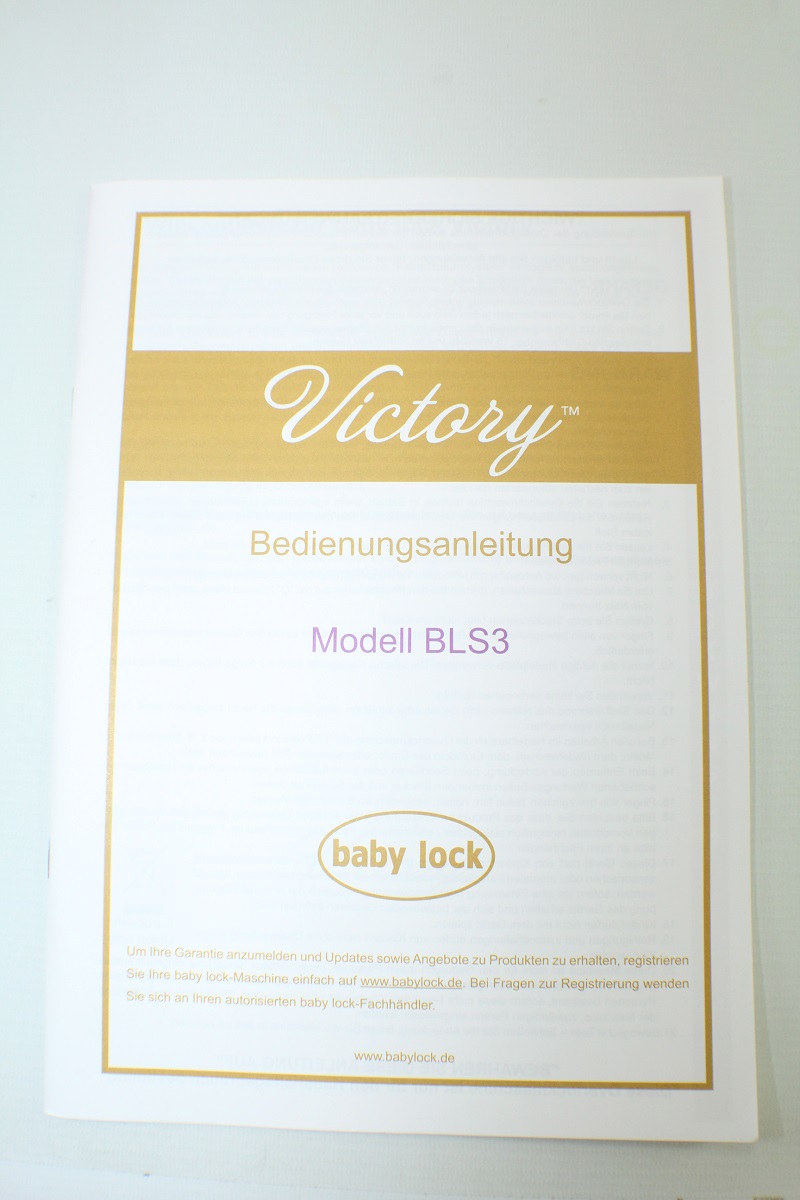 Bedienungsanleitung Baby Lock Victory Modell BLS3