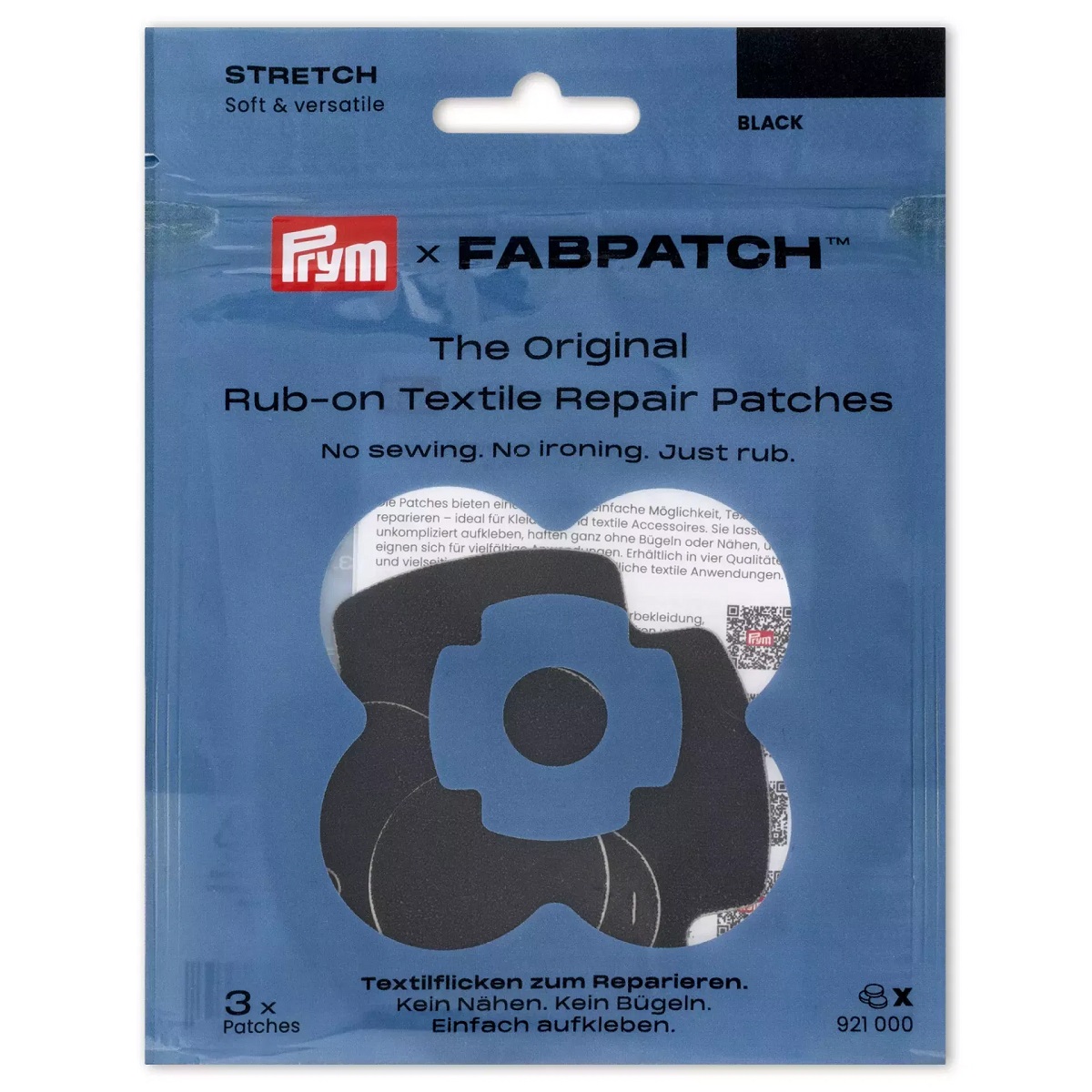 Rub-on Patch STRETCH, schwarz