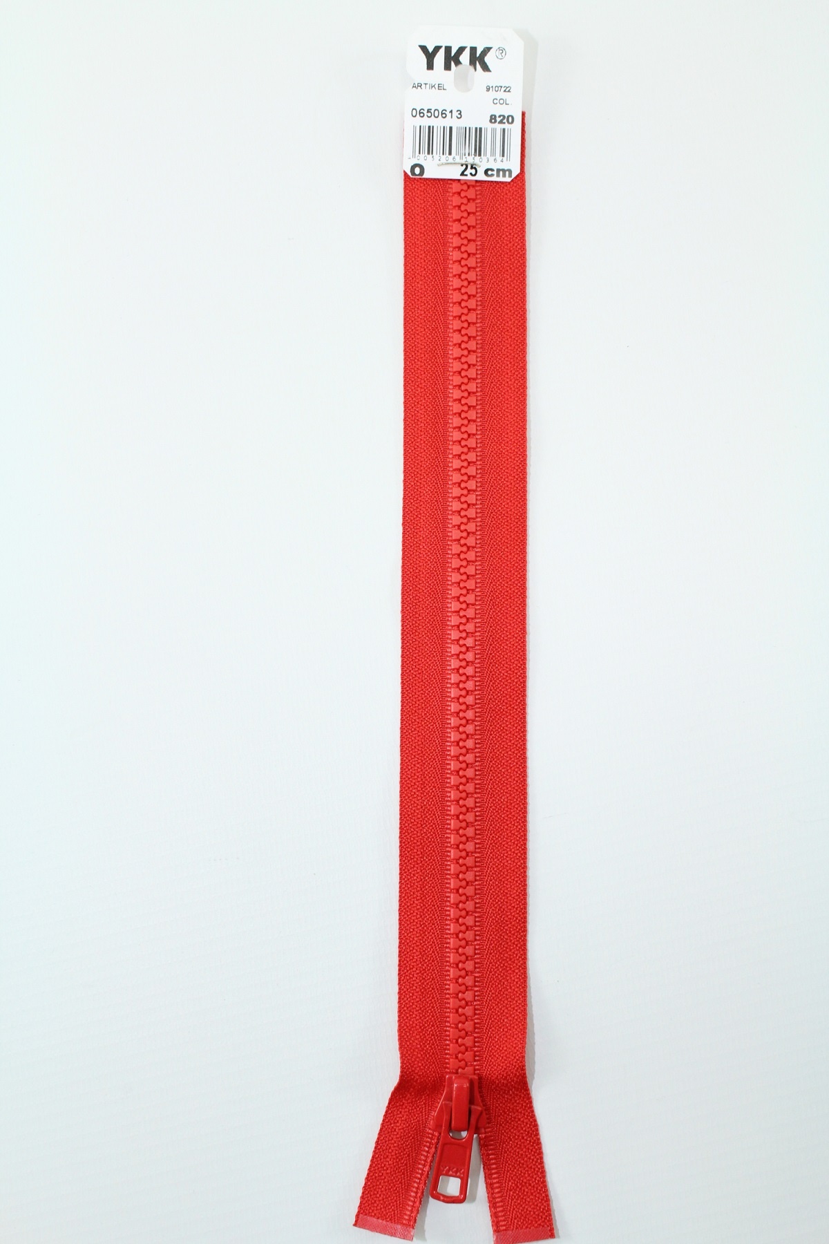 YKK - Reissverschlüsse 25 cm - 80 cm, teilbar, hochrot
