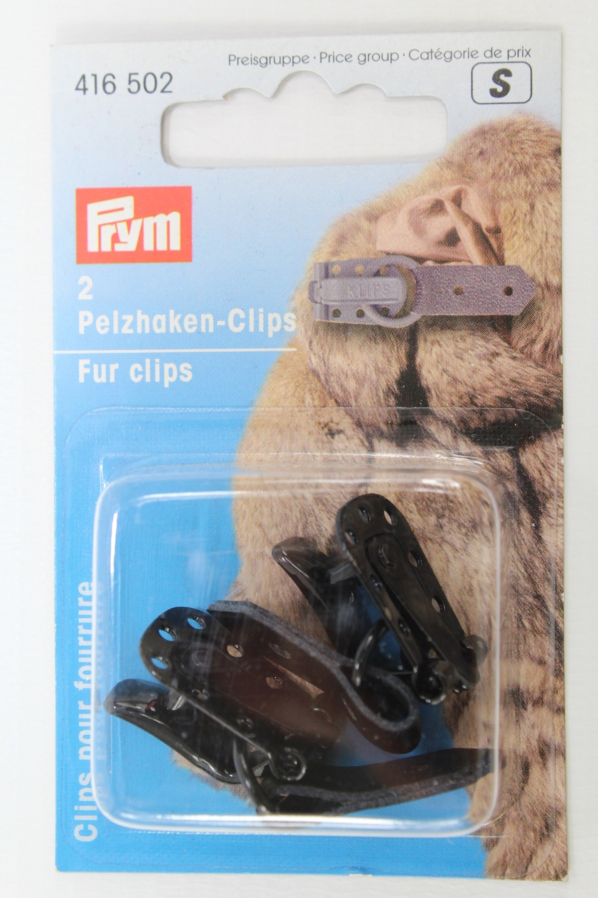 2 Pelzhaken - Clips schwarz