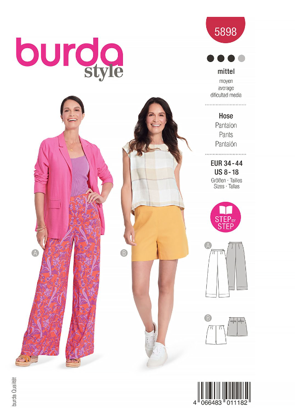 burda Schnitt 5898 " Hose und Short" burda Schnitt 5898 " Hose und Short"