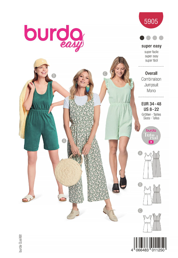 burda Schnitt 5905 "Einteiler in verschiedenen Längen" burda Schnitt 5905 "Einteiler in verschiedenen Längen"