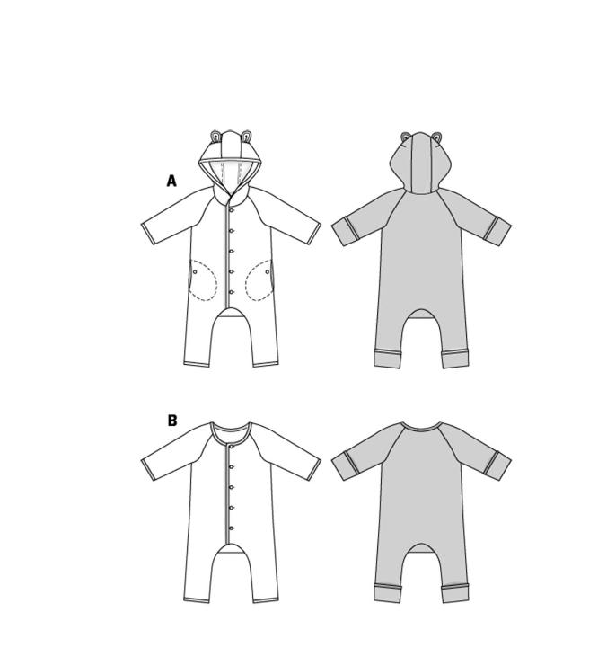 burda Schnitt 9235 " Baby-Strampler" burda Schnitt 9235 " Baby-Strampler"