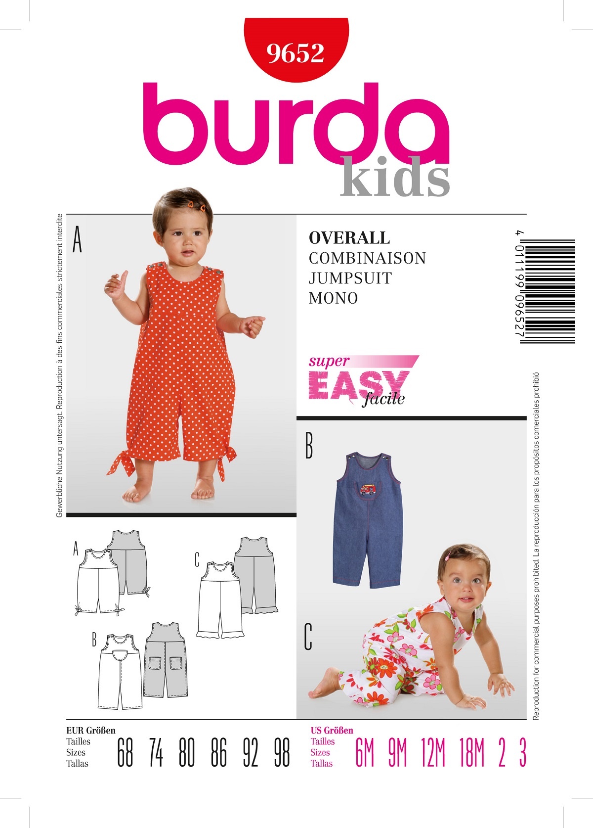 burda Schnitt 9652 "Overall"