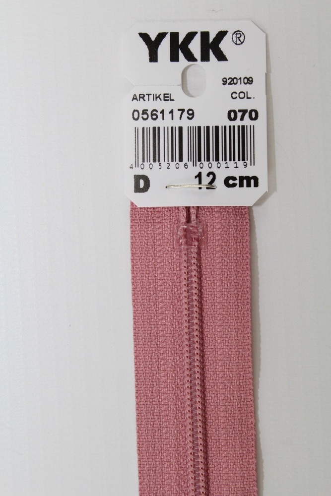 YKK-Reissverschluss 12cm-60cm, nicht teilbar, altrosa YKK-Reissverschluss 12cm-60cm, nicht teilbar, altrosa